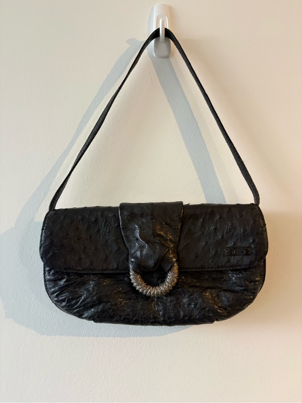 Nuti ostrich leather evening bag